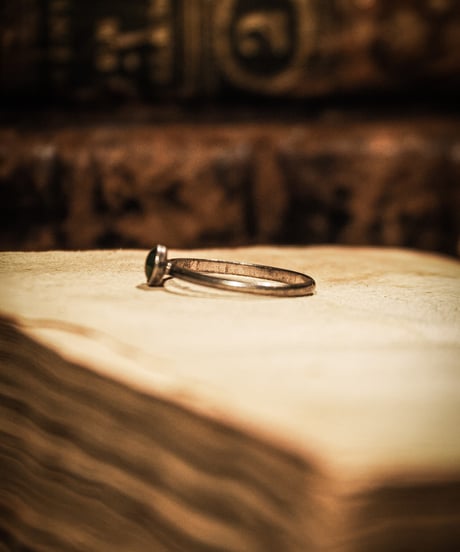 Jade stone Vintage sterling silver ring