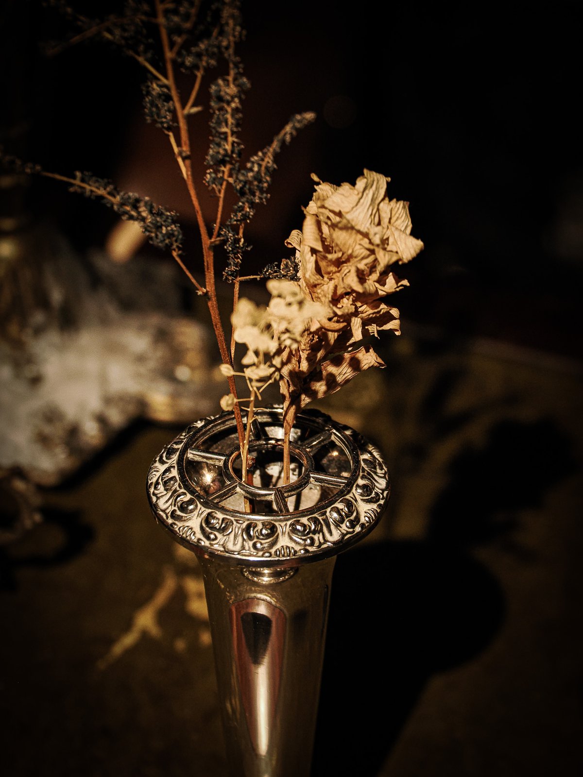English Silver-Plated Flower Vase | WAIOKIRY