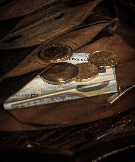 Vintage leather coin case