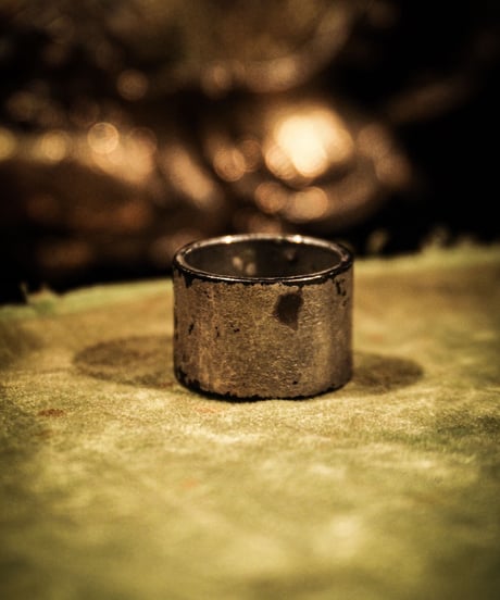 Wide vintage silver ring