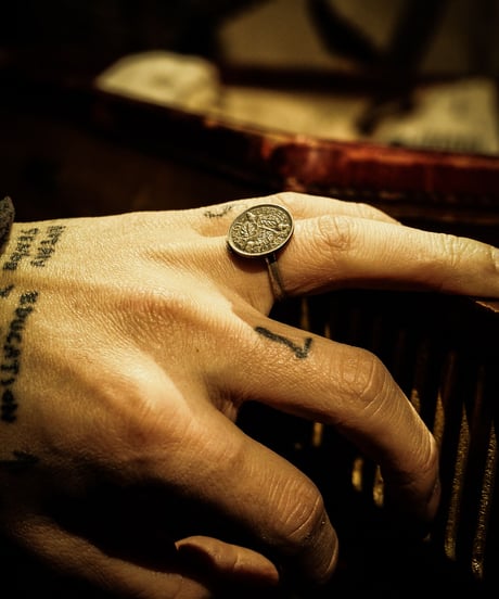 6 pence coin silver ring