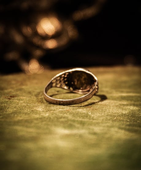 Mexican coin vintage silver ring