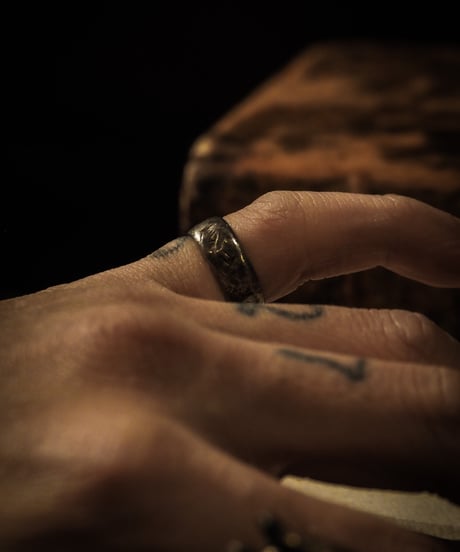 Slap vintage sterling silver ring