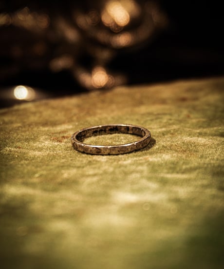 Line vintage silver ring