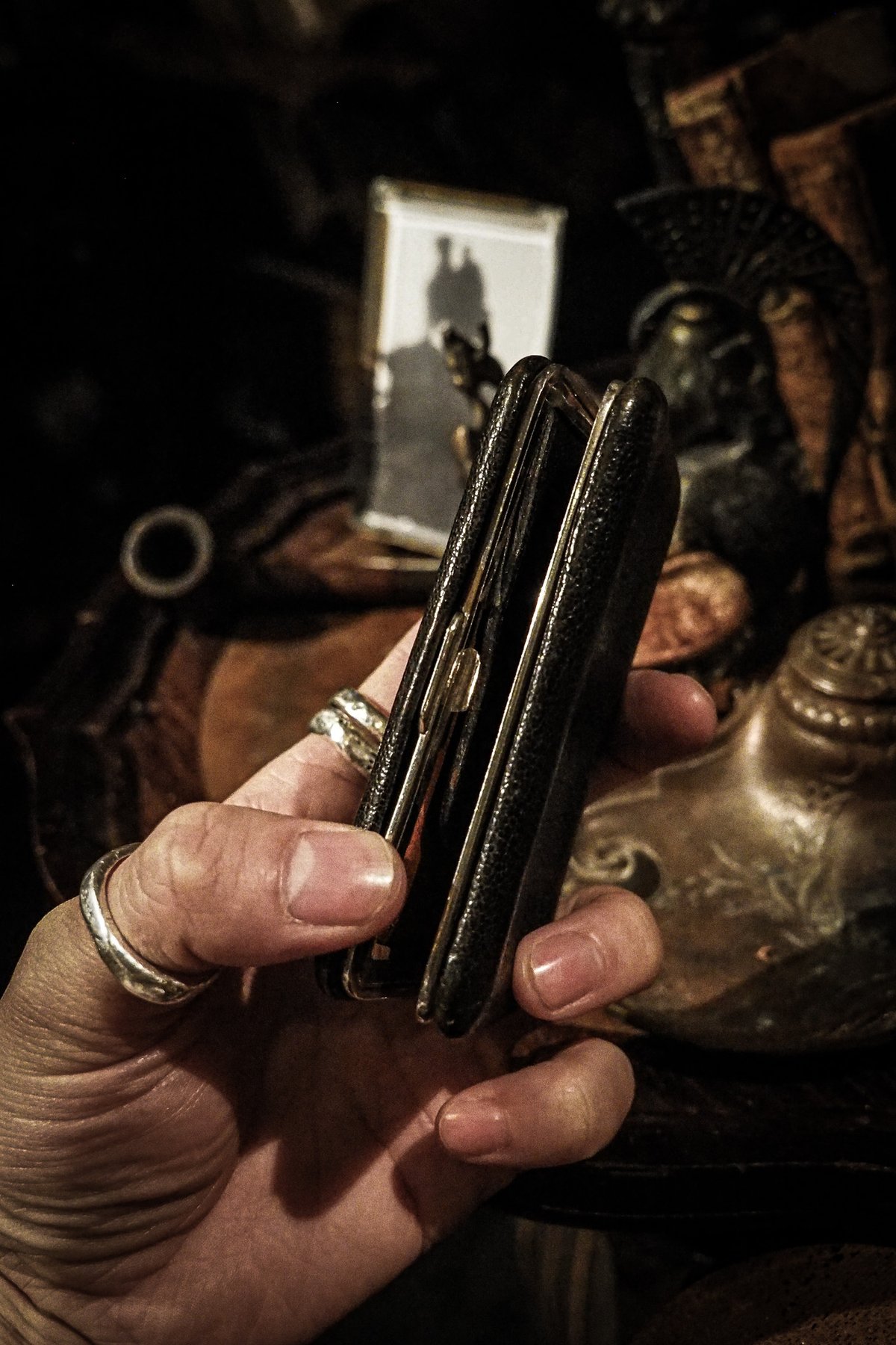 Vintage leather coin & pass case | WAIOKIRY