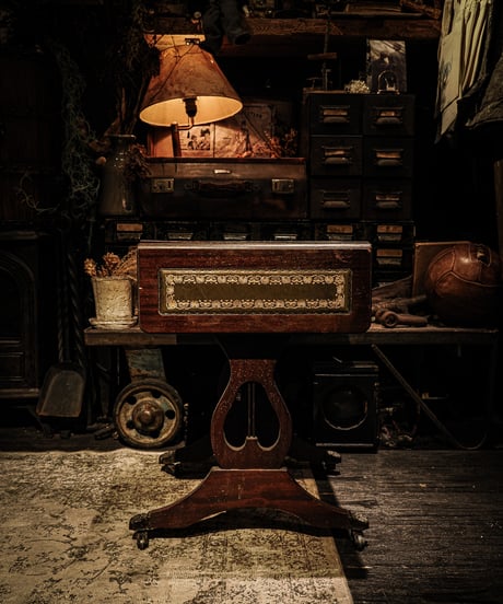 Victorian Mahogany Leather-Top Writing Table