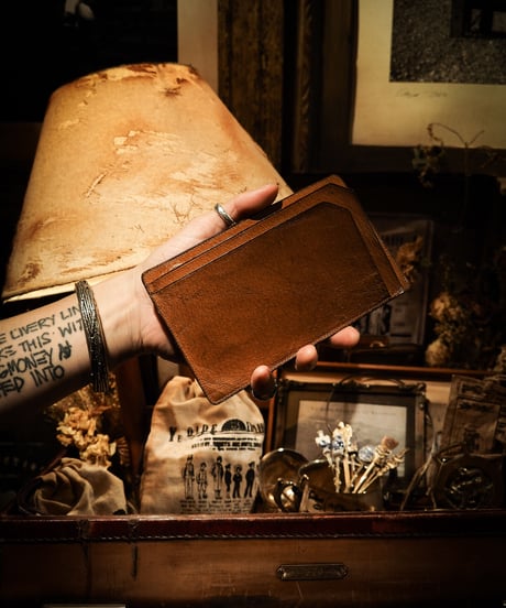 Leather (pig skin) vintage pass case
