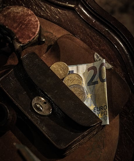 Vintage leather coin case