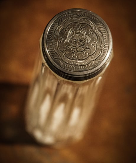 1904's Victorian Silver Topped Dressing Table Bottle