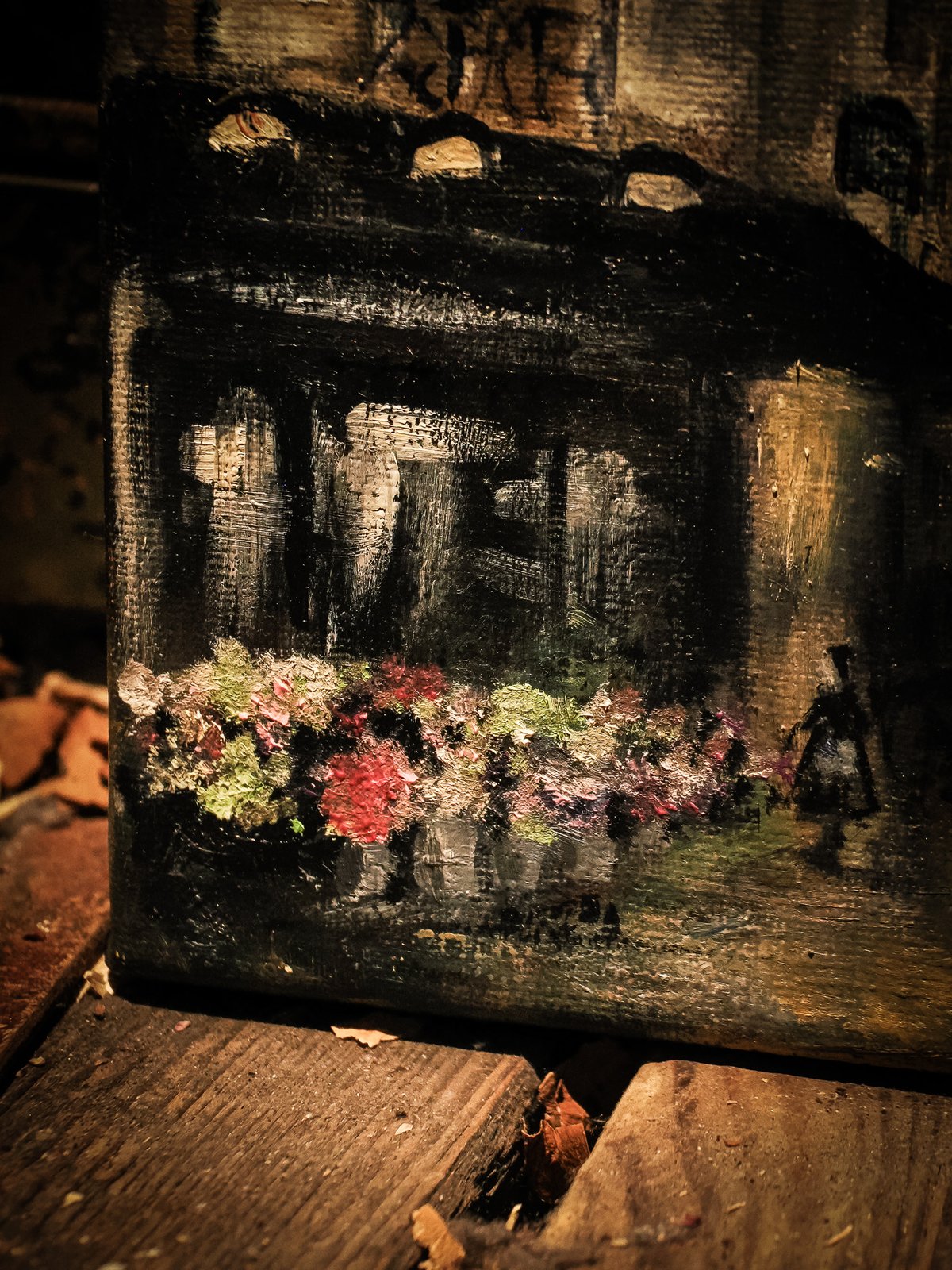 SEJIMOyuriko 油彩画 p40 タブローでの販売 Flower shop] Oil painting by Kaze | WAIOKIRY