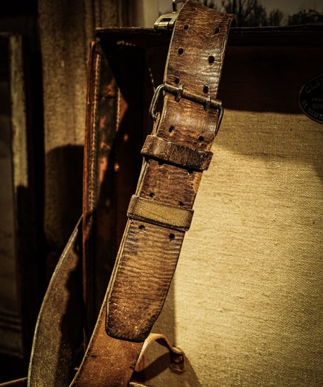 French ARMY leather double belt