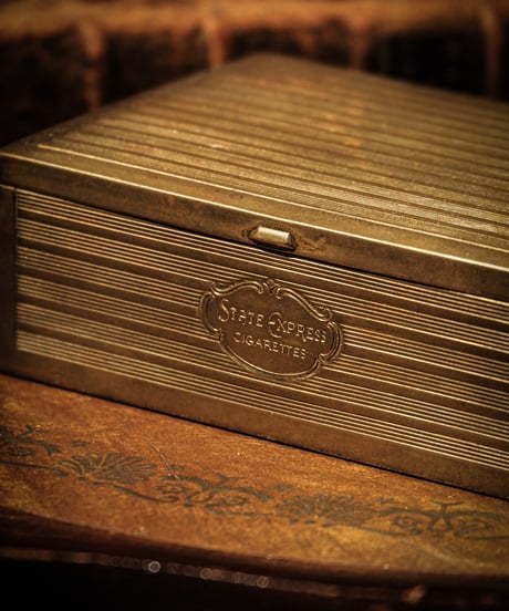 1960's Brass Hinged State Express Cigarettes Box Vintage Tin