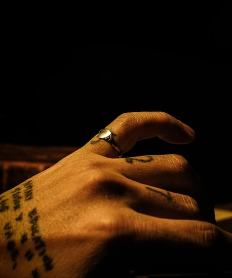 Signet vintage silver ring