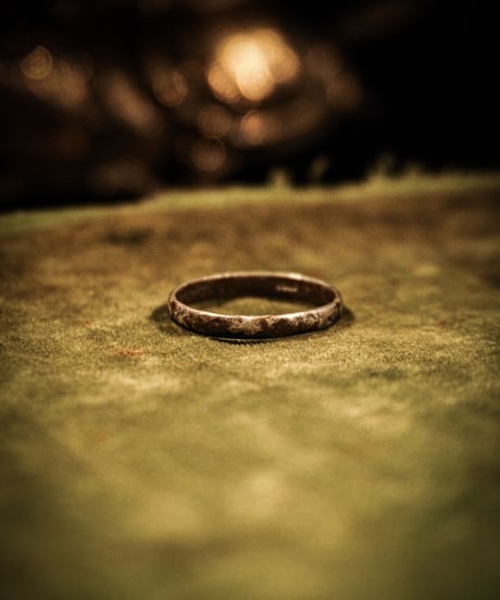 Rust simple vintage silver ring