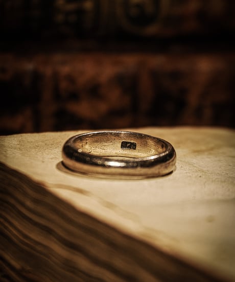 Subdued wide simple vintage sterling silver ring