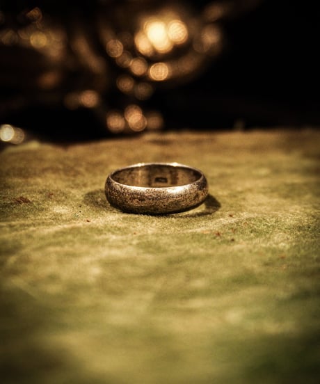 Rust simple vintage silver ring