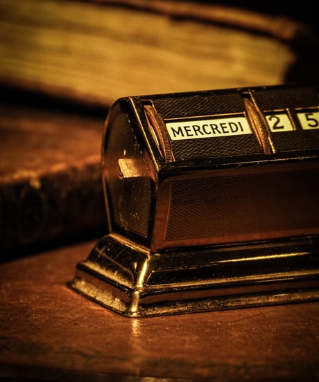1940's Desk Calendar -Brass-