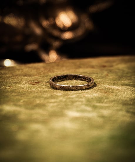 Line vintage silver ring