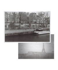 PARIS PHOTO POST CARD [ Seine river and man ]