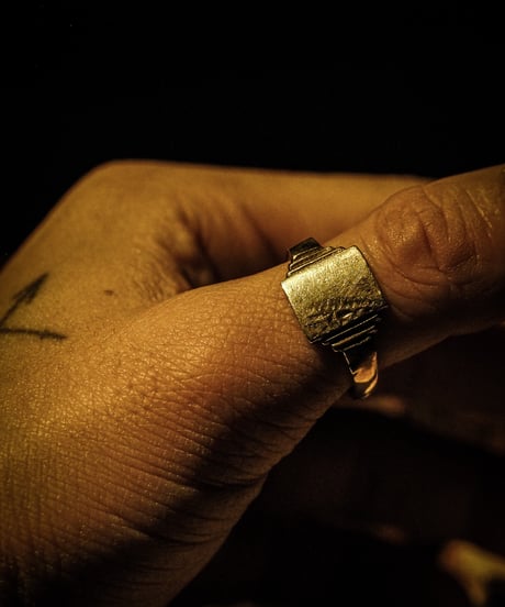 Half Engraved signet ring