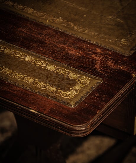 Victorian Mahogany Leather-Top Writing Table