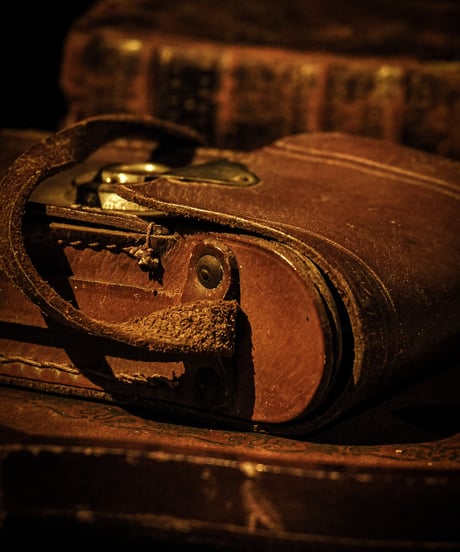 Leather vintage camera bag