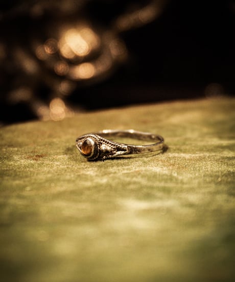 Tiger Eye vintage stone silver ring