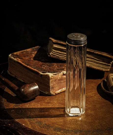 1904's Victorian Silver Topped Dressing Table Bottle