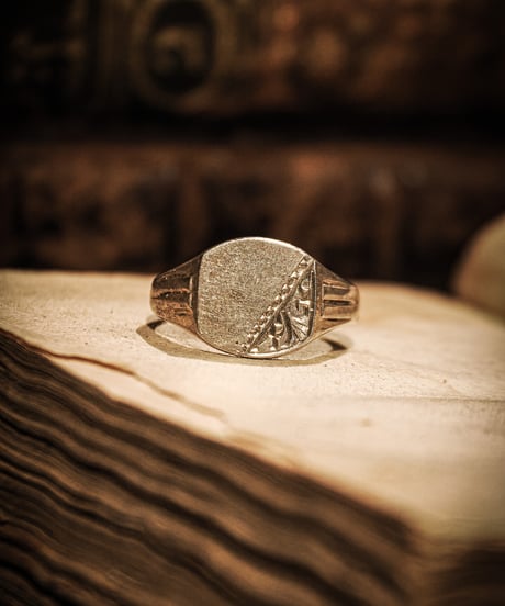 1900-1930's Early 20th Century British Silver Signet Ring