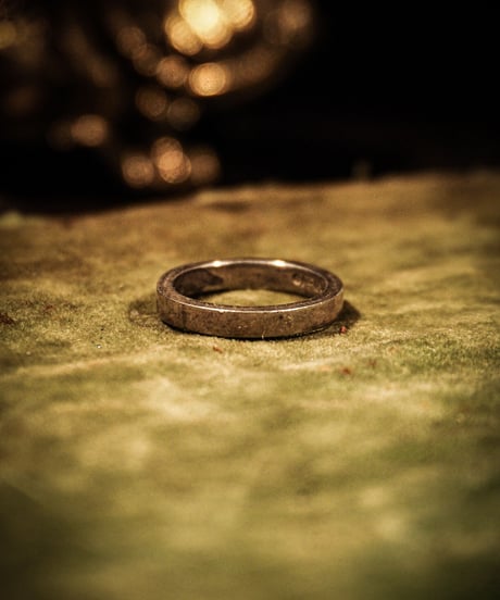 Dullness simple vintage silver ring