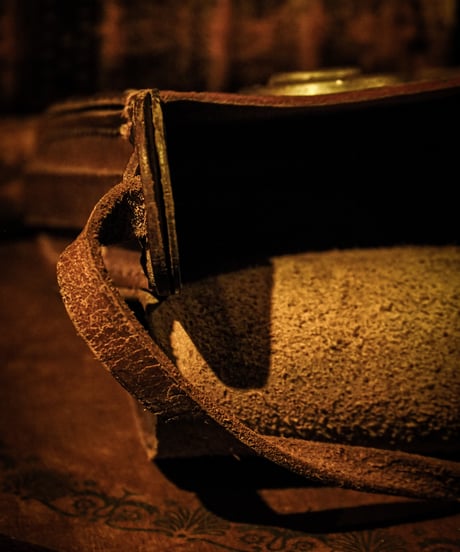 Leather vintage camera bag