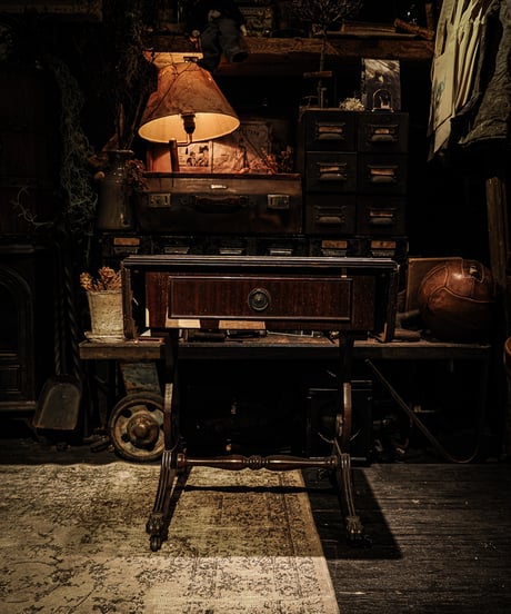 Victorian Mahogany Leather-Top Writing Table