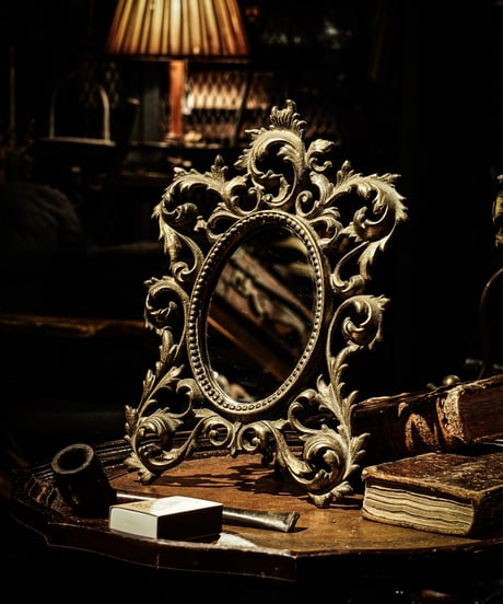 1800's- Rocaille stand mirror