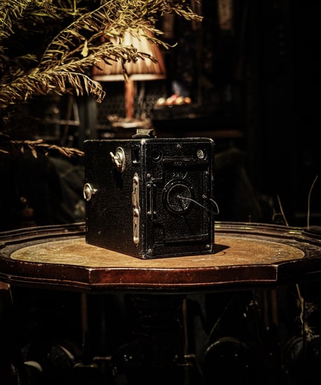 Ensign 2 1/4 B Box Film Camera by Houghton