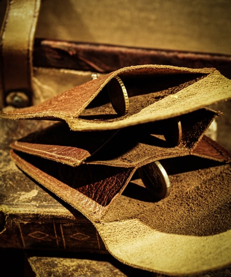 3P pocket vintage leather wallet