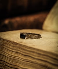 Black onyx vintage sterling silver ring