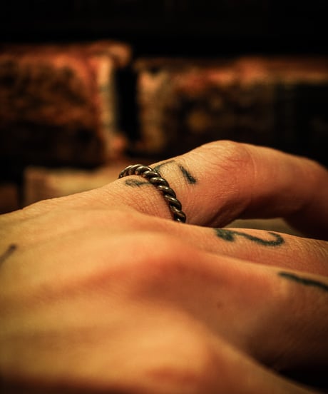 Twist vintage sterling silver ring