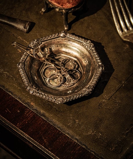 French Silver Plated Octagonal Tray