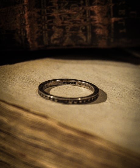 Eternity vintage sterling silver ring