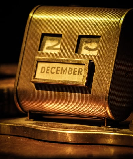 1930's Desk calendar -Brass-