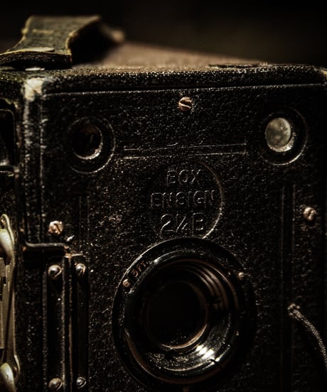 Ensign 2 1/4 B Box Film Camera by Houghton