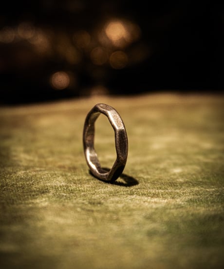 Octagon vintage silver ring
