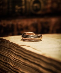 Line half vintage sterling silver ring