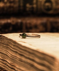 Jade stone Vintage sterling silver ring