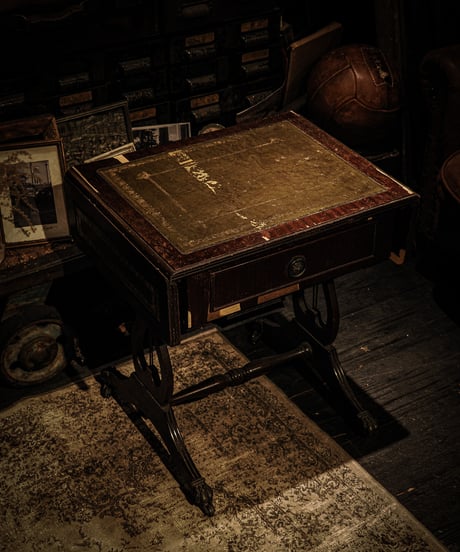 Victorian Mahogany Leather-Top Writing Table