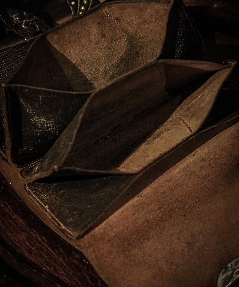 Vintage leather coin case | WAIOKIRY