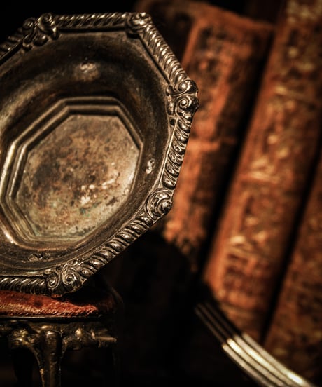French Silver Plated Octagonal Tray