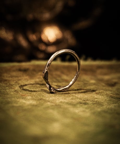 Cross vintage silver ring