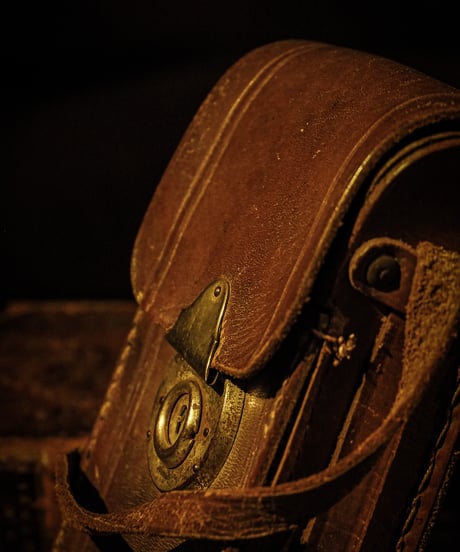 Leather vintage camera bag