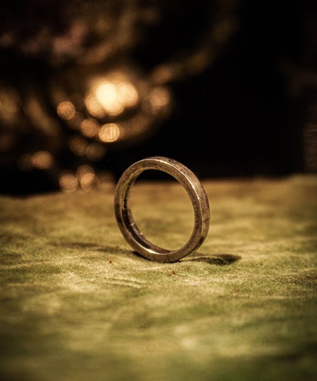 Dullness simple vintage silver ring